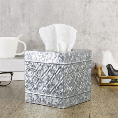 tissue box cover stainless steel|galvanized tissue box cover.